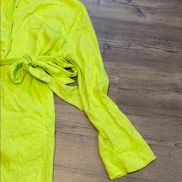 AFRM Lime Green One Button Pocketed Duster Small - Picture 8 of 8
